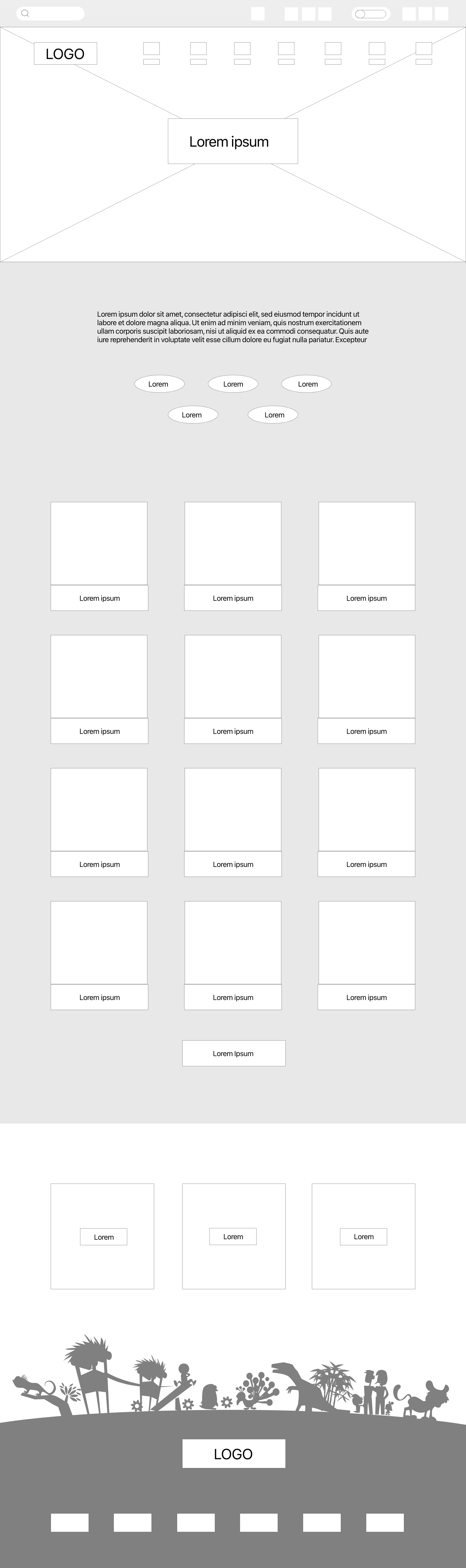 Billede af wireframes (Vores dyr) til Guldborgsund Zoologisk & Botanisk Have